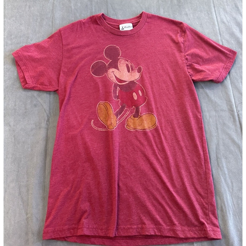 Disney Parks Mickey Mouse TShirt Mens Medium Red Short Sleeve Classic Pose Tee